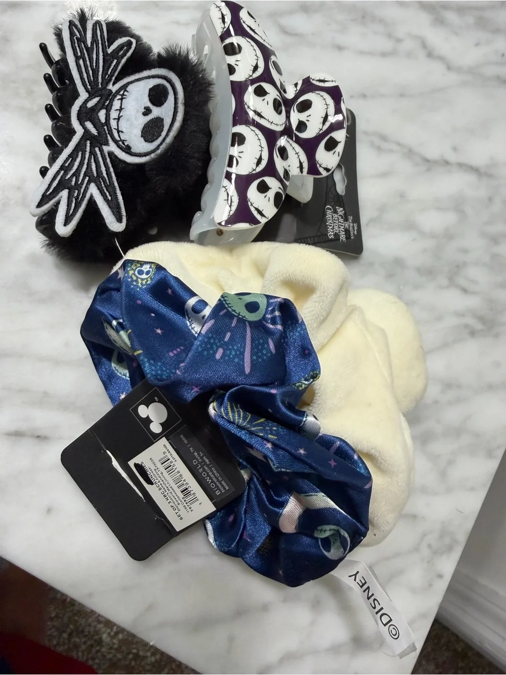 The Nightmare Before Christmas Hair Accessories Set Clips &  scrunchy- Disney